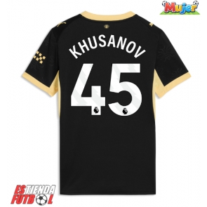 Manchester City Abdukodir Khusanov #45 Segunda Equipación Mujer 2026-27 Manga Corta